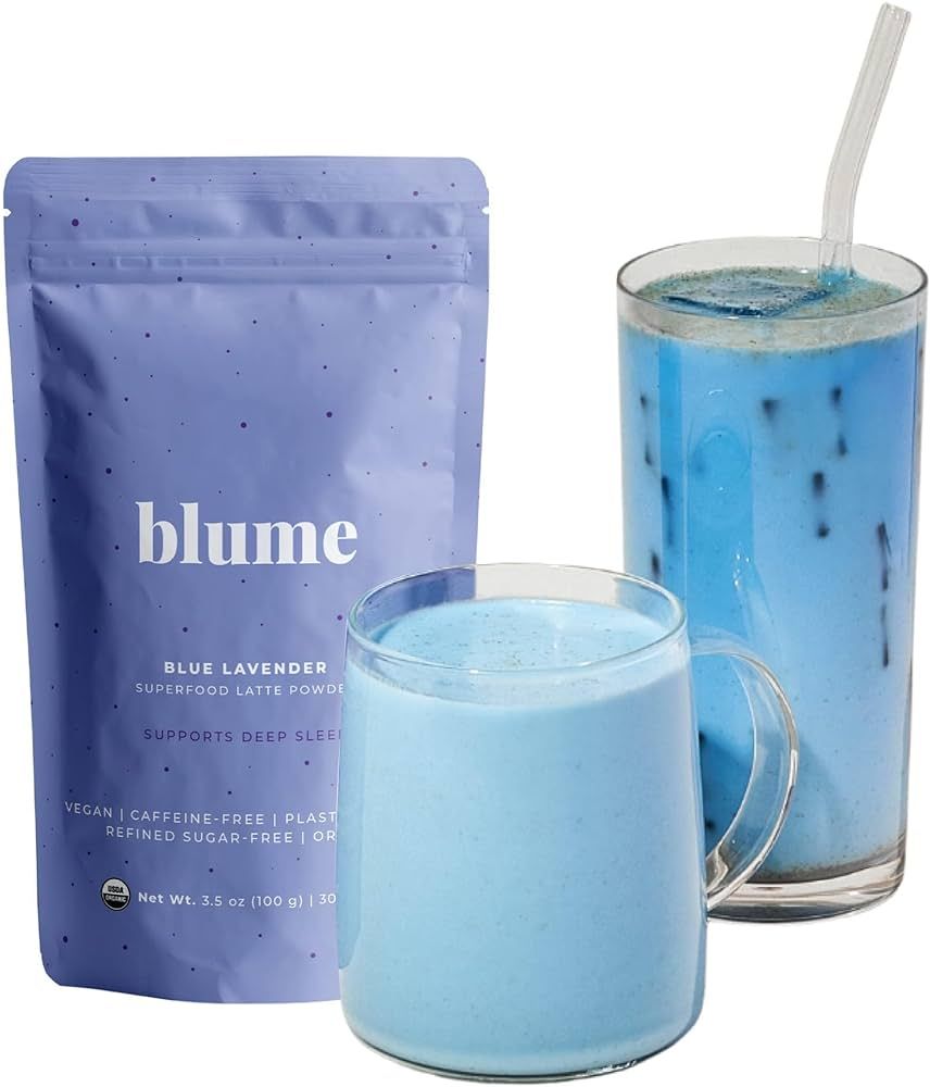 Blume Blue Lavender Latte - Calming Lavender Tea latte - Lavender Milk Tea with Blue Spirulina an... | Amazon (US)