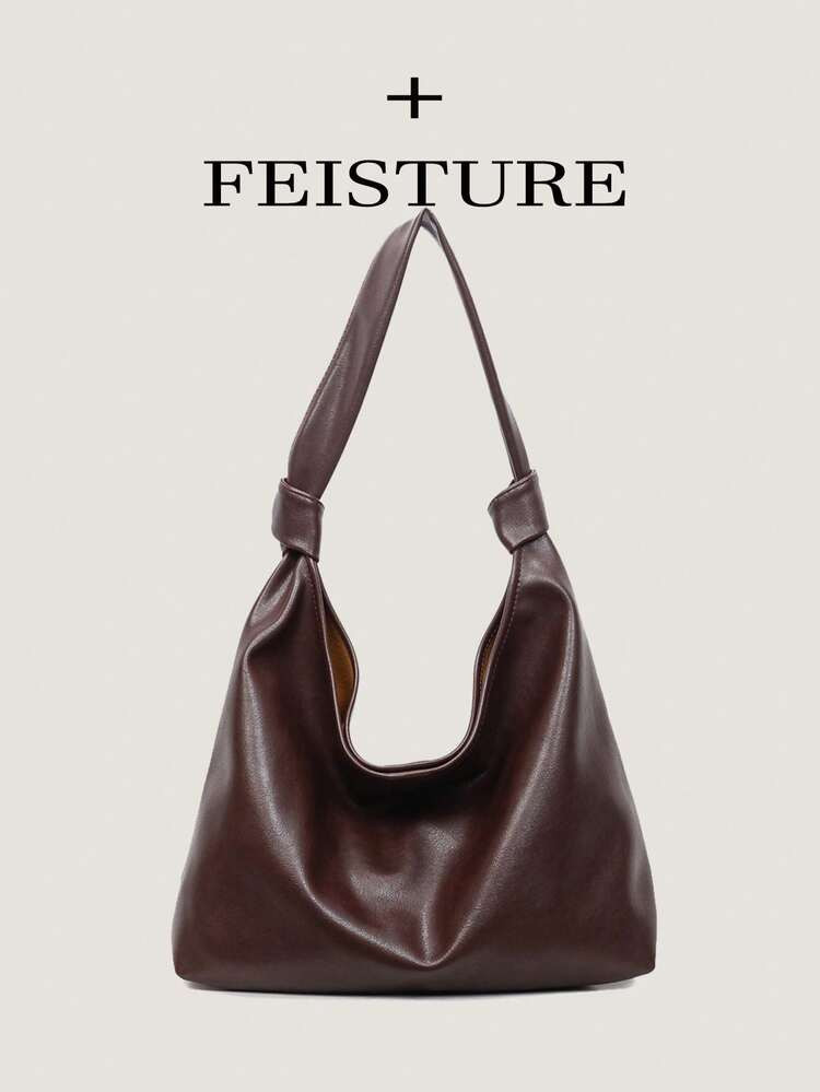 1pc Faux Suede Large Capacity Underarm Bag Women's One Shoulder Messenger Bag (With Small Bag), S... | SHEIN