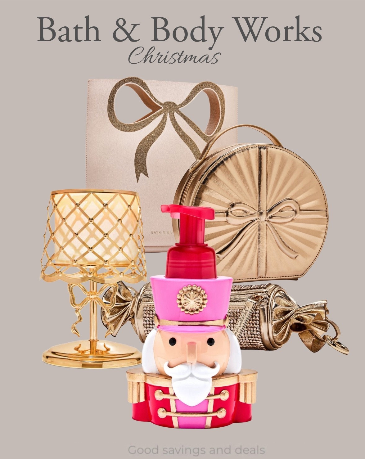 Gift ideas and holiday inspiration at Bath & Body Works. This festive nutcracker soap dispenser is the perfect bathroom addition. Gold wristlet and cosmetic bag. Stocking stuffers. Gift ideas for her.

#LTKselfcare #LTKGiftGuide #LTKHoliday