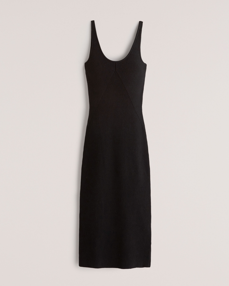 Women's Elevated Knit Slip Midi Dress | Women's Clearance | Abercrombie.com | Abercrombie & Fitch (US)