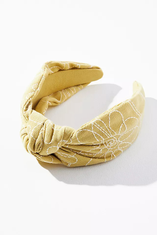 Embroidered Flower Headband | Anthropologie (US)