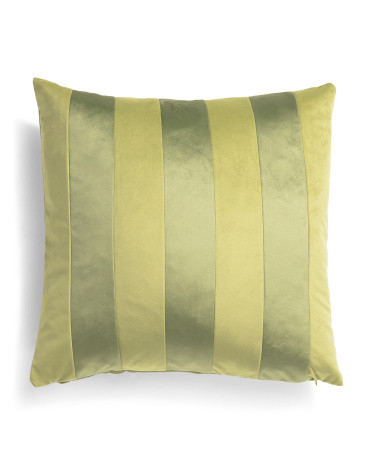 20x20 Striped Velvet Luxe Feather Fill Pillow | Polyester | Marshalls