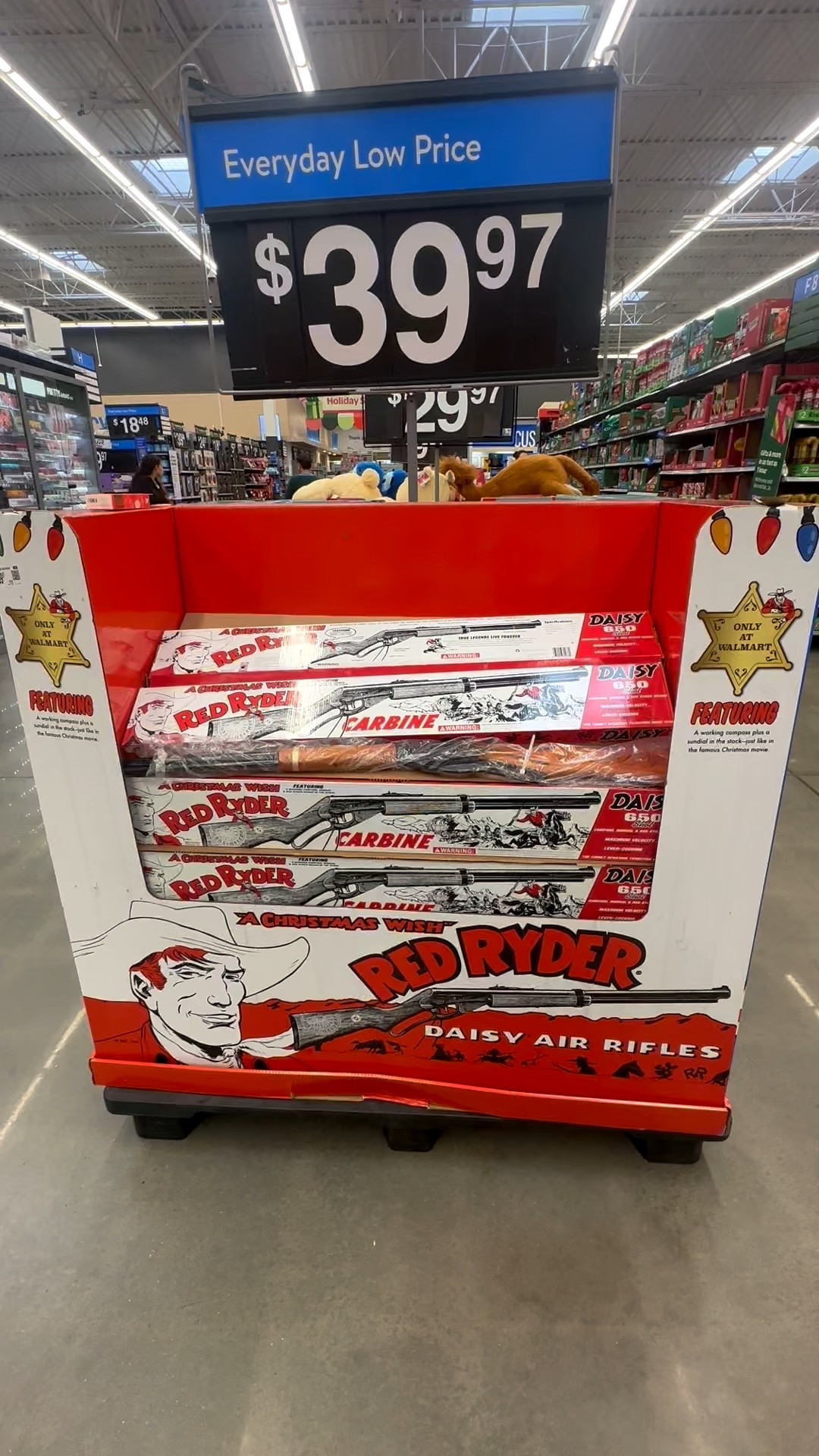 Daisy Christmas Wish Red Ryder BB Gun .177 Cal. Lever Action Air Riffle

Everyone wants to see a Daisy Christmas Wish Red Ryder BB Gun .177 Cal. BB rifle under the tree. It's the famous Red Ryder BB Gun with a compass in the stock and this thing which tells time (a sundial!). The Daisy Red Ryder features a manual safety, adjustable sights and holds enough BBs for a whole day of shooting. Get out there and have some fun with the Daisy Christmas Wish Red Ryder BB Gun

#LTKKids #LTKGiftGuide #LTKMens