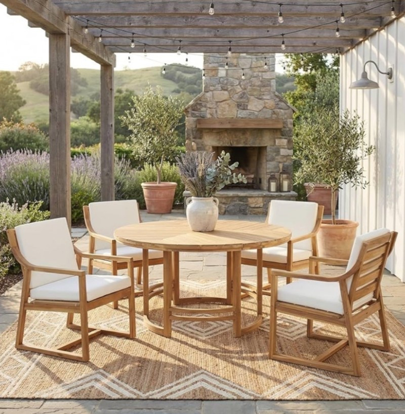 Act fast — only a handful left! ☀️ This best-selling Amazon patio set brings that warm teak, outdoor-dinner, resort at home feel to your backyard, garden, or poolside space. Acacia wood, cushioned chairs, and a round table with an umbrella hole make it perfect for summer meals, morning coffee, and slow nights outside. 

If you love it, grab it before it’s gone. ✨

#LTKfoodie #LTKHome #LTKSeasonal