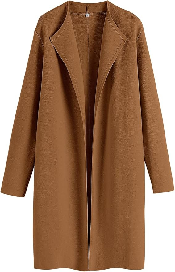 ANRABESS Women's Casual Long Sleeve Classy Draped Open Front Jackets Long Knitted Cardigan Sweate... | Amazon (US)