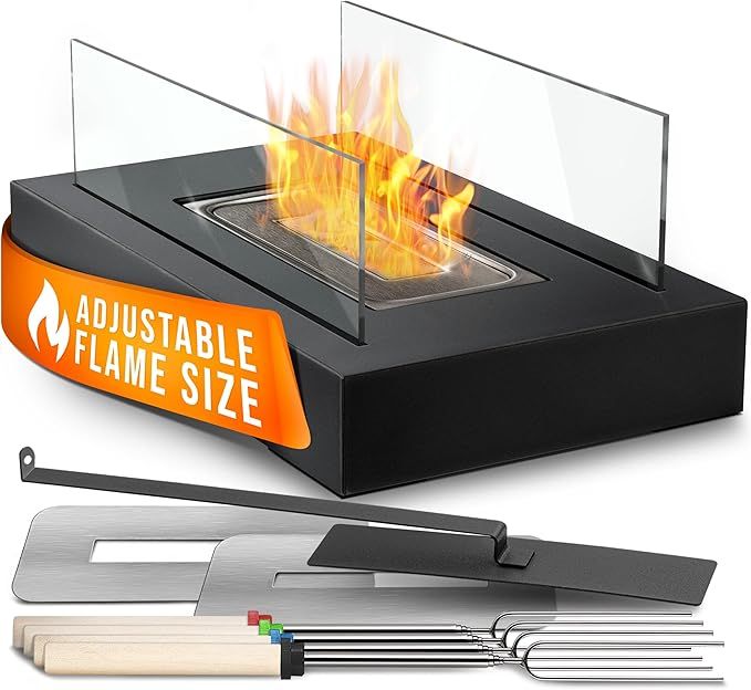 Flammtal Tabletop Fire Pit [3h Burning Time] - Table Top Firepit Indoor & Outdoor - Smores Maker ... | Amazon (US)