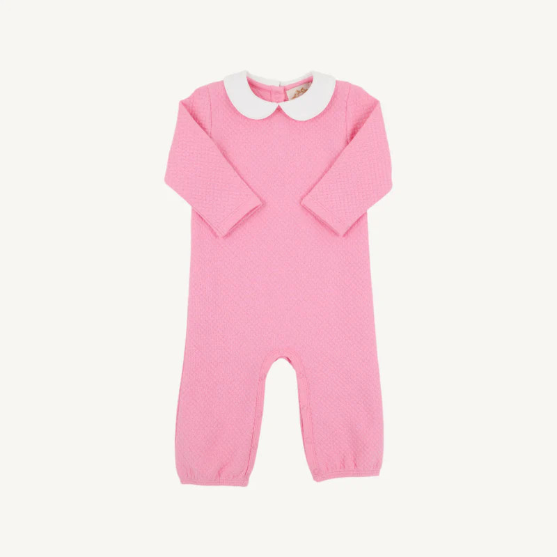 Poppy Dell Playsuit - Hamptons Hot Pink with Worth Avenue White | The Beaufort Bonnet Company