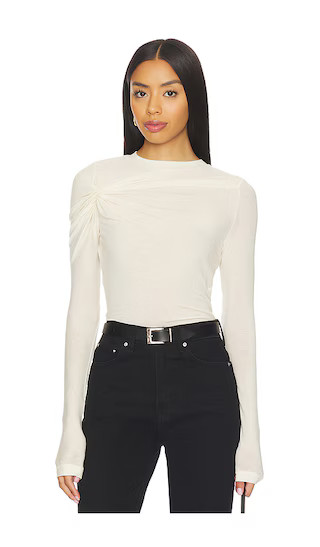 Lissa Log Sleeve Tee in Oat Milk | Revolve Clothing (Global)