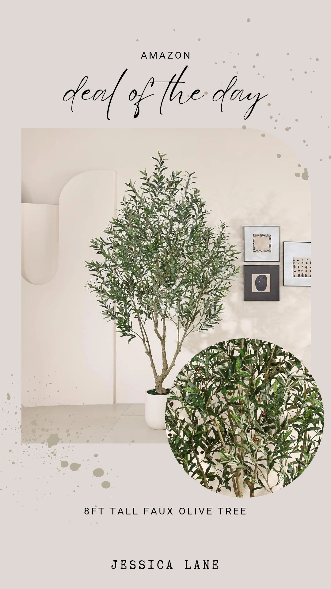 Bring nature indoors with this 8-foot artificial olive tree housed in a minimalist starter pot. Features lifelike silvery-green leaves and a slender trunk for a timeless Mediterranean look. #olivetree #fauxplants #homedecor #indoorplants #modernhome

#LTKSeasonal #LTKSaleAlert #LTKHome
