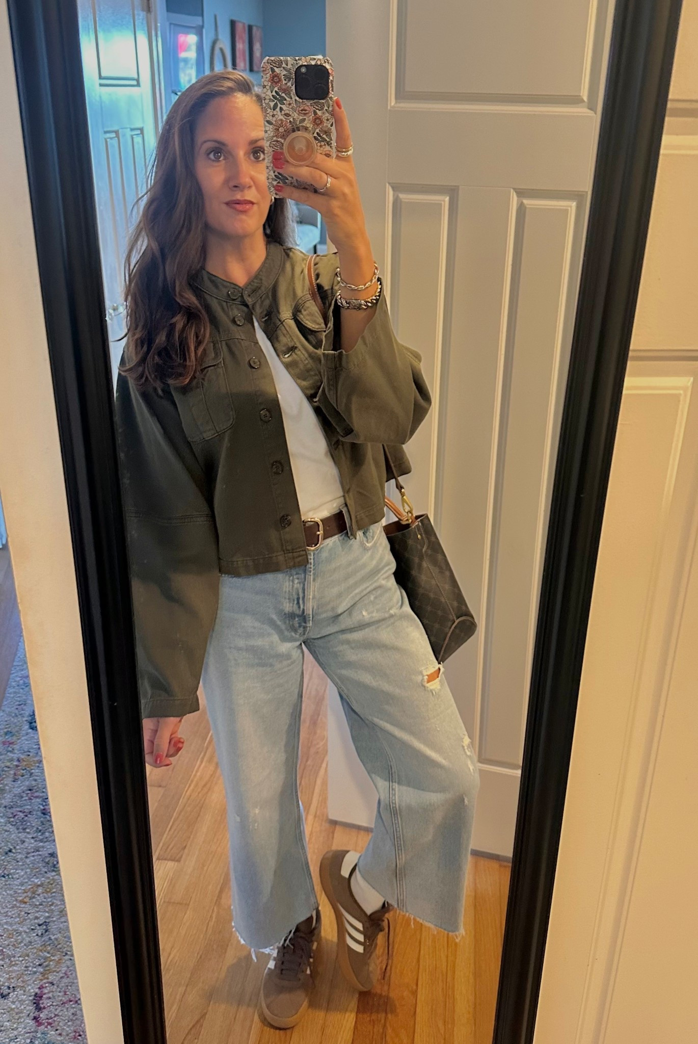Daytime bday celebration with the fam — wore this green military style jacket from #Madewell (jeans are Madewell too) & some brown sneaks 🤎 Fall has arrived, FINALLY! 

#LTKShoeCrush #LTKSeasonal #LTKStyleTip