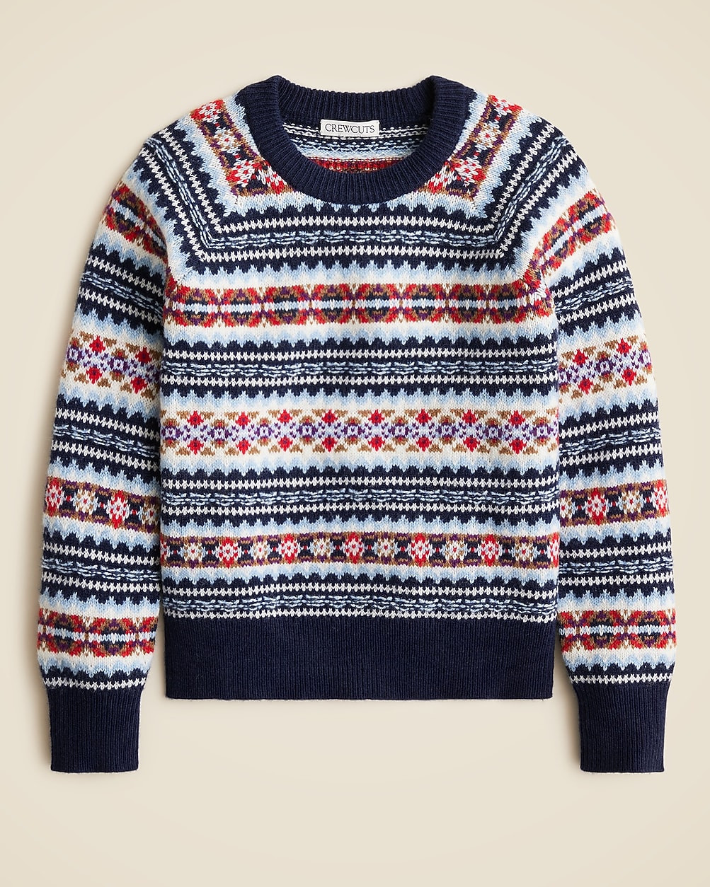 Kids' multicolor Fair Isle crewneck sweater | J. Crew US
