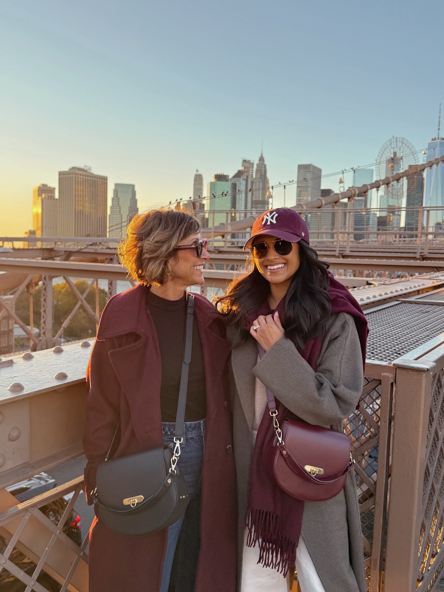 My mom and I are both wearing my Sophia Saddle bags in black and Bordeaux here. You can take 20% OFF with code: HAUTE20
#giginewyork #handbags 

#LTKTravel #LTKSeasonal #LTKItBag