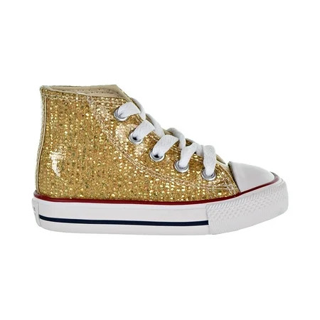 Converse Chuck Taylor All Star Hi Toddler's Shoes Gold-Enamel Red-White 763546c | Walmart (US)