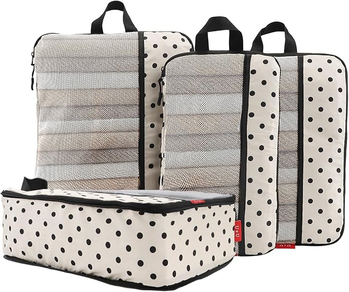 U+U 4 Set Compression Packing Cubes - Ultralight Travel Organizers, Space-Saving Suitcase Organiz... | Amazon (US)