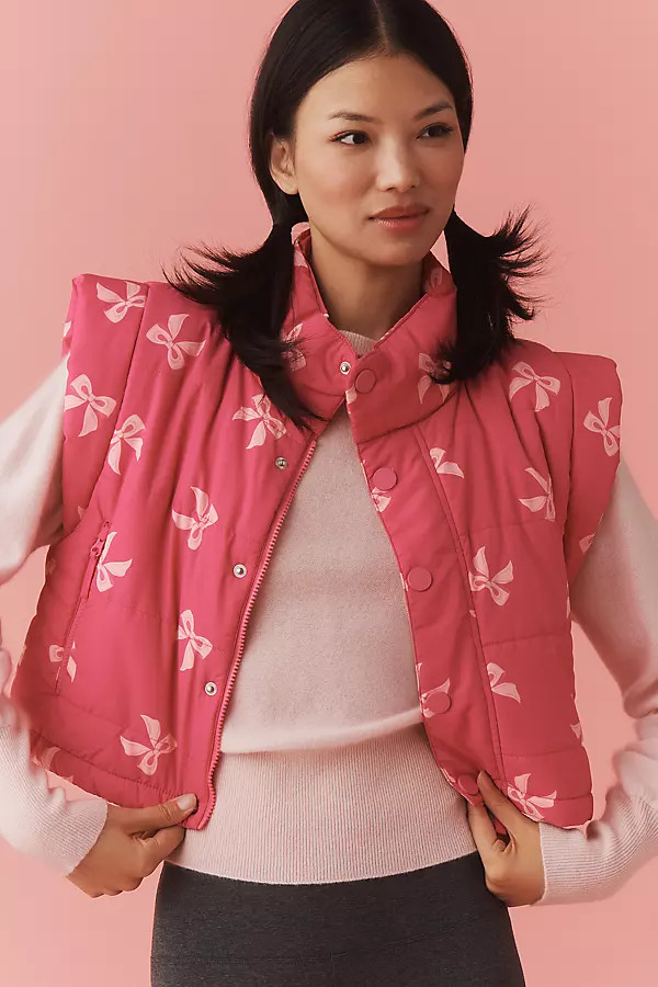 Beach Riot Canyon Bow Puffer Vest | Anthropologie (US)