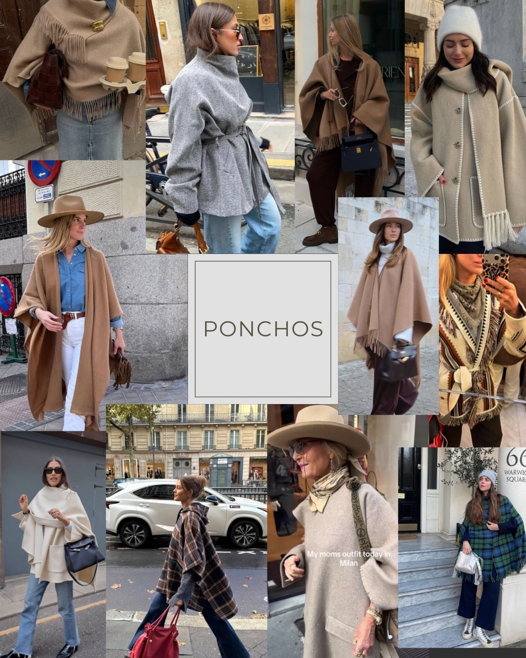 Winter 26 outfit inspo for when you don’t know what to wear- PONCHOS 

Ponchos are quietly having a moment again — but this time, they’re less about boho flair and more about effortless layering. Think clean lines, elevated fabrics, and neutral tones that feel cozy and intentional. When styled simply, a poncho or cape-style layer can add interest to an outfit without requiring much effort.

Here are some handpicked items that will add to your winter wardrobe! 




.
.
.
.
Winter outfit ideas, winter 2026 fashion trends, winter style, winter fashion


#LTKSeasonal #LTKOver40 #LTKootd