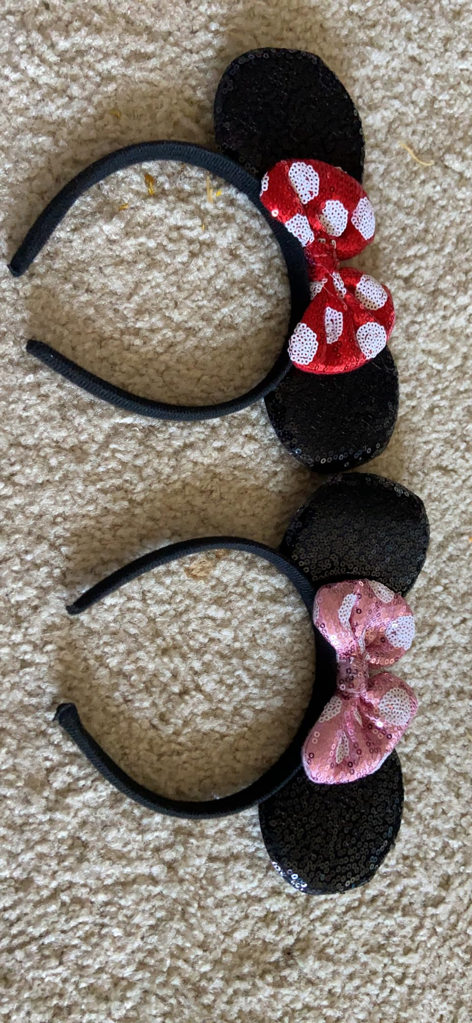 ZYTJ 2 Pcs Mouse Ears Headbands,Shiny Bows Mouse Ears Headbands for Birthday Parties, Themed Even... | Amazon (US)