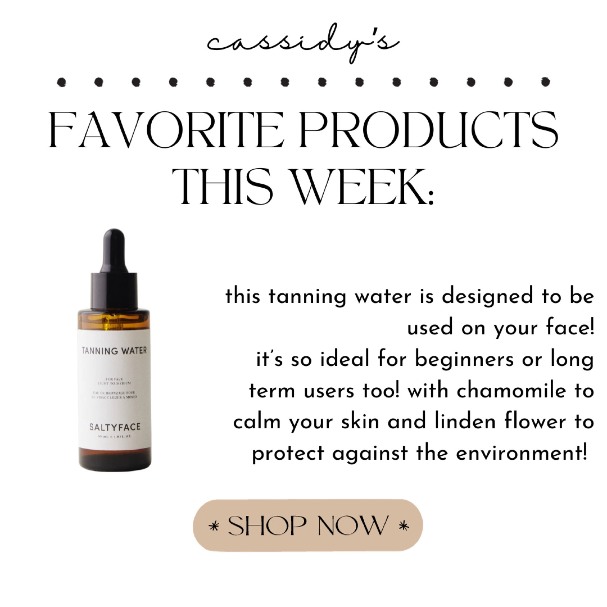 Designed FOR YOUR FACE! This tanning water is my absolute favorite with such beneficial ingredients!!!

#LTKGiftGuide #LTKfindsunder50 #LTKbeauty