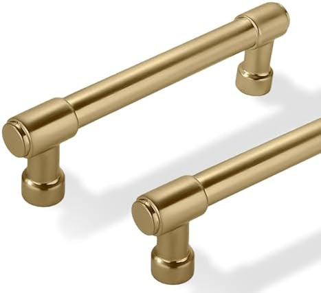 Solid Heavy Duty Jasper Pulls 10 Pack Champagne Bronze Cabinet Handles 3 Inch Hole Centers for Ki... | Amazon (US)