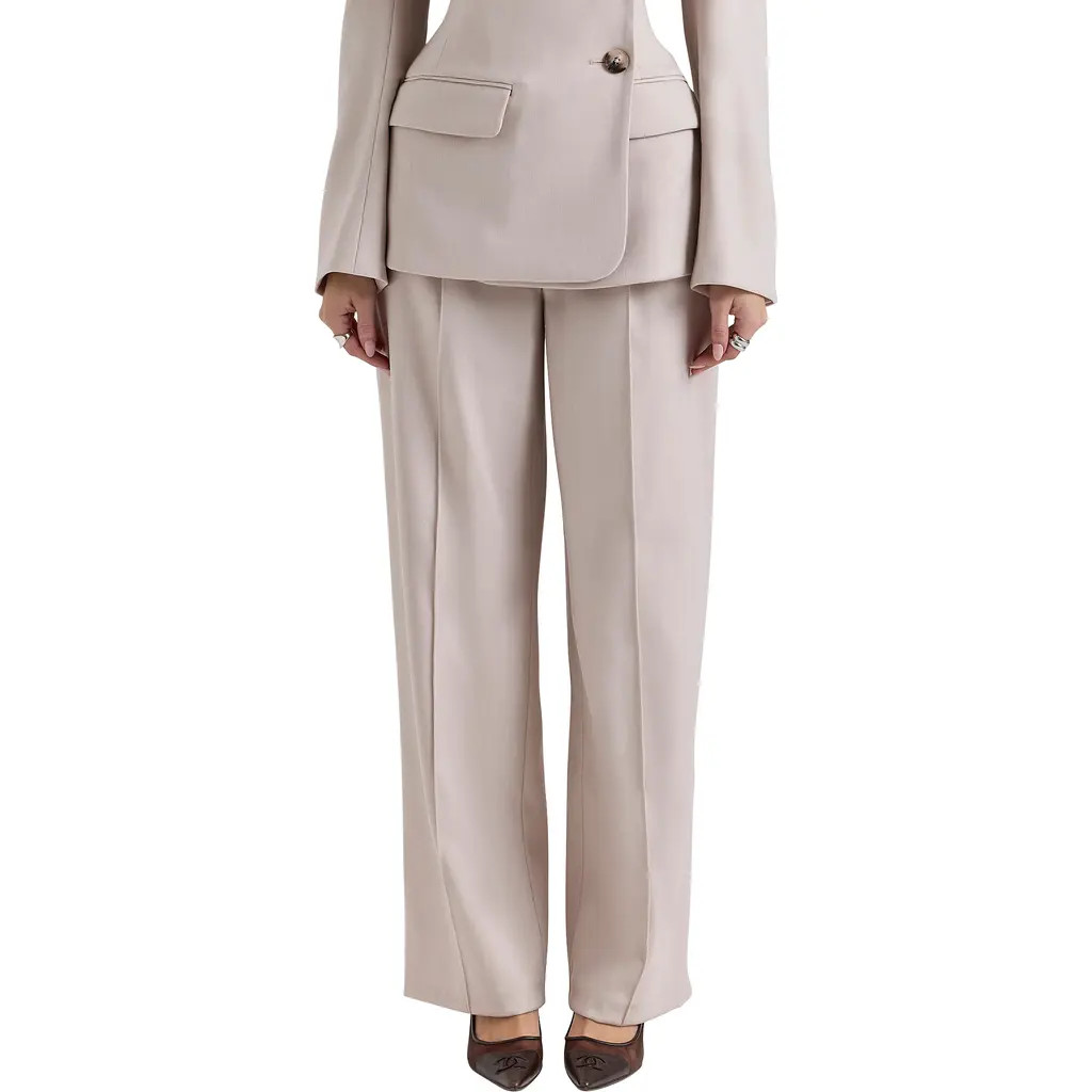 HOUSE OF CB Hayden Tailored Pants in Stone at Nordstrom, Size Small | Nordstrom