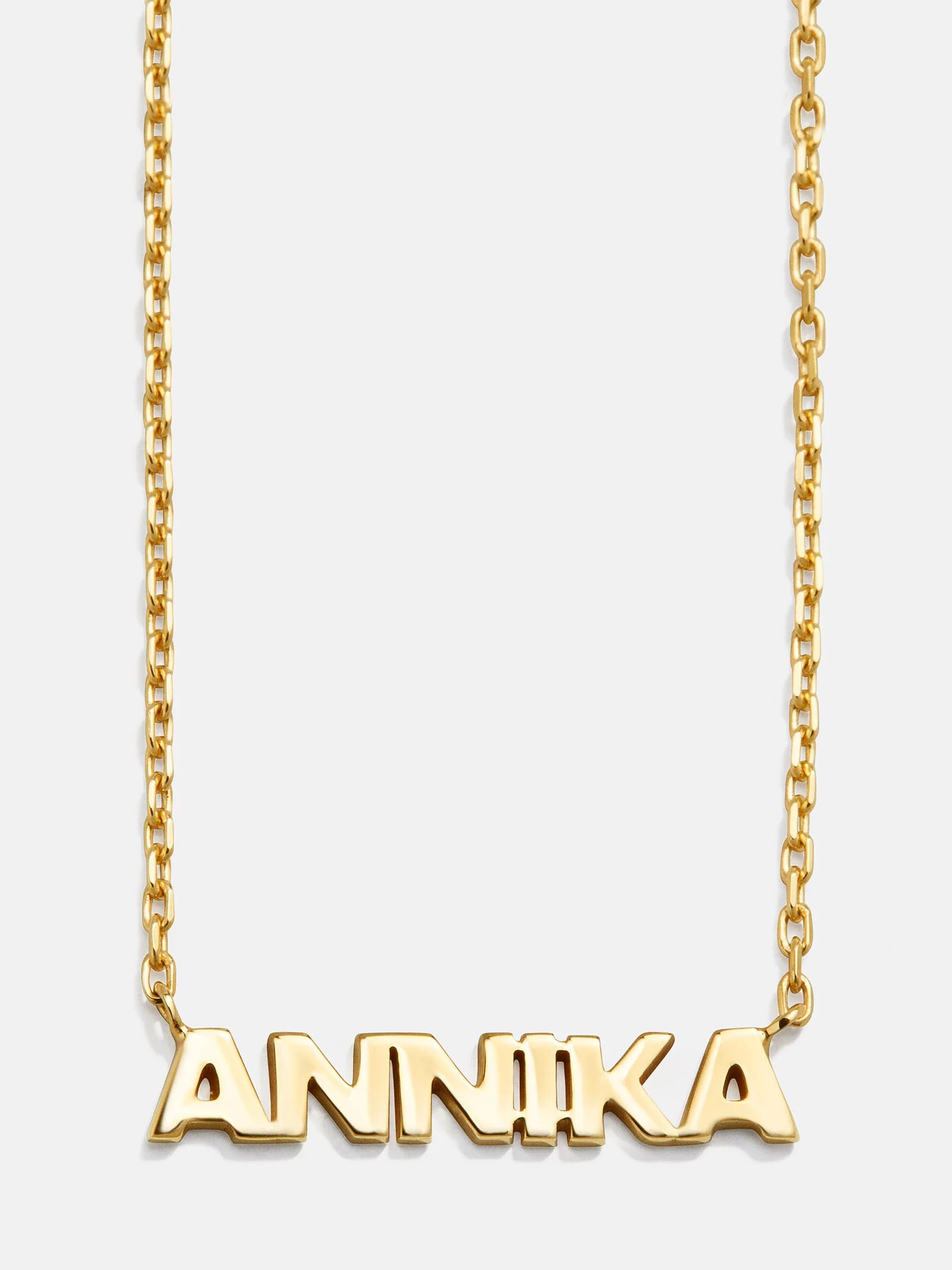 18K Gold Mini Nameplate Necklace | BaubleBar (US)