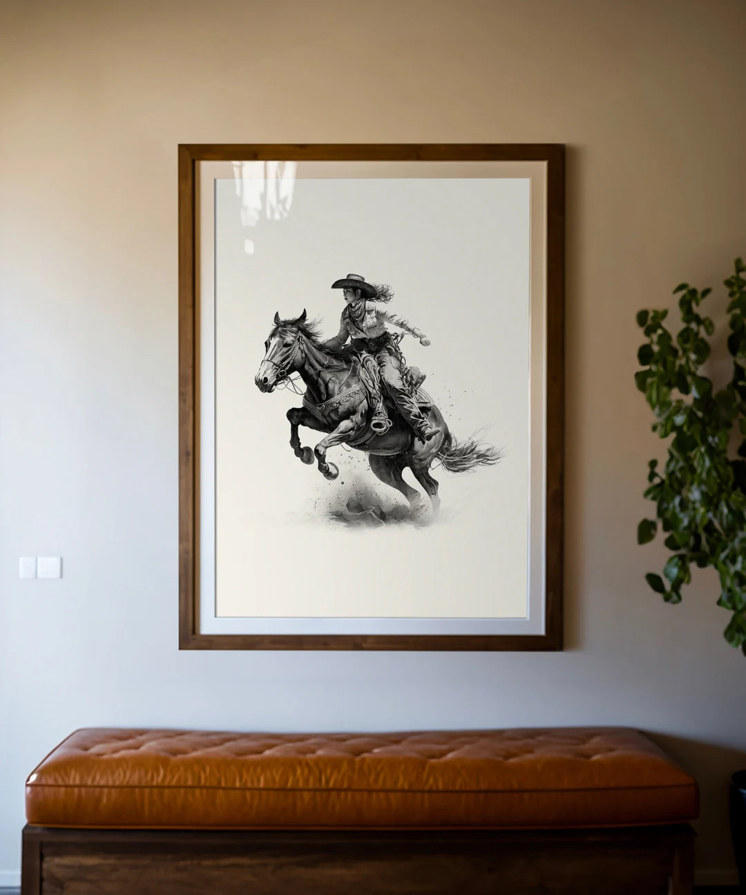 Wild West Cowgirl Print, Western Southwestern Decor, Female Cowboy Poster, Horse Illustration, Ec... | Etsy (US)