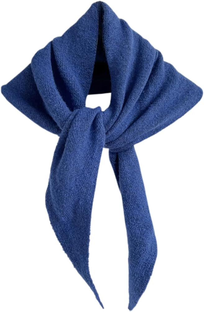 Knit Triangle Scarf for Women Knitted Head Scarf Y2k Bandana Fisherman Downtown Girl Aesthetic Ac... | Amazon (US)