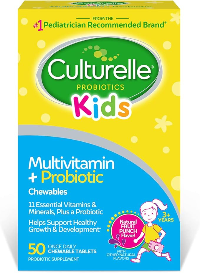 Culturelle Kids Complete Chewable Multivitamin + Probiotic For Kids, Ages 3+, 50 Count, Digestive... | Amazon (US)
