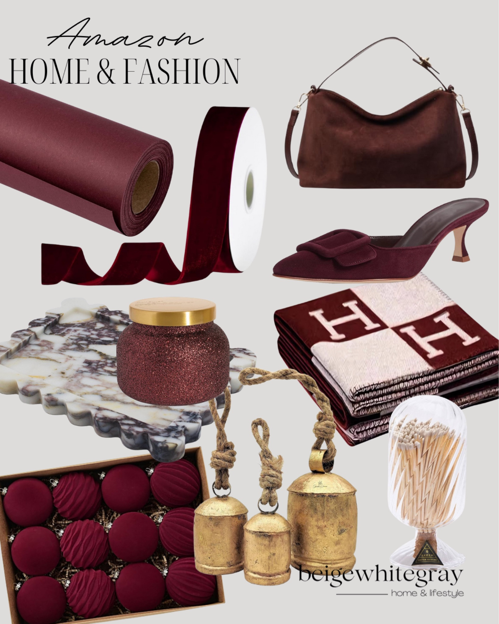 Amazon Home and Fashion in the burgundy color way. The “it” color of the season! 

#LTKHoliday #LTKStyleTip #LTKHome