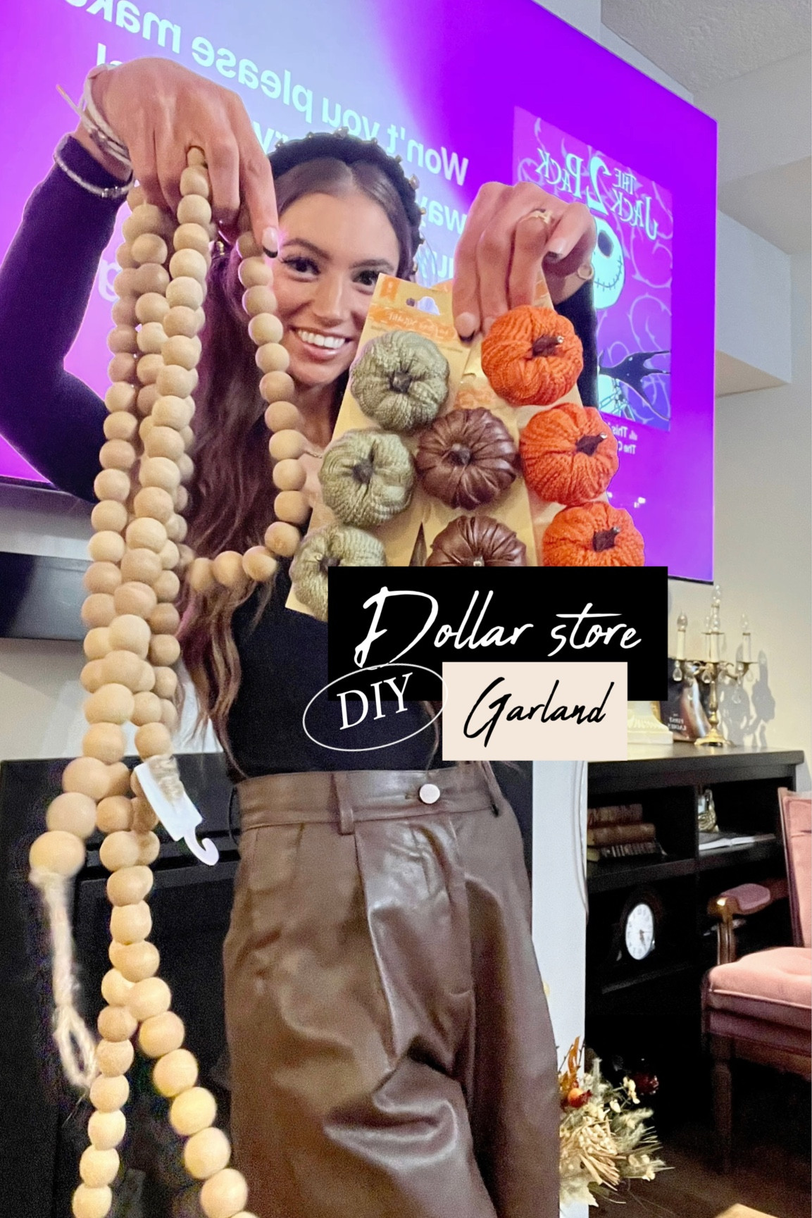 Make your own pumpkin garland 🎃 clip it on | Follow me on Instagram to watch @luxurymegg 🎃✨🤎

#LTKSeasonal #LTKHalloween #LTKhome