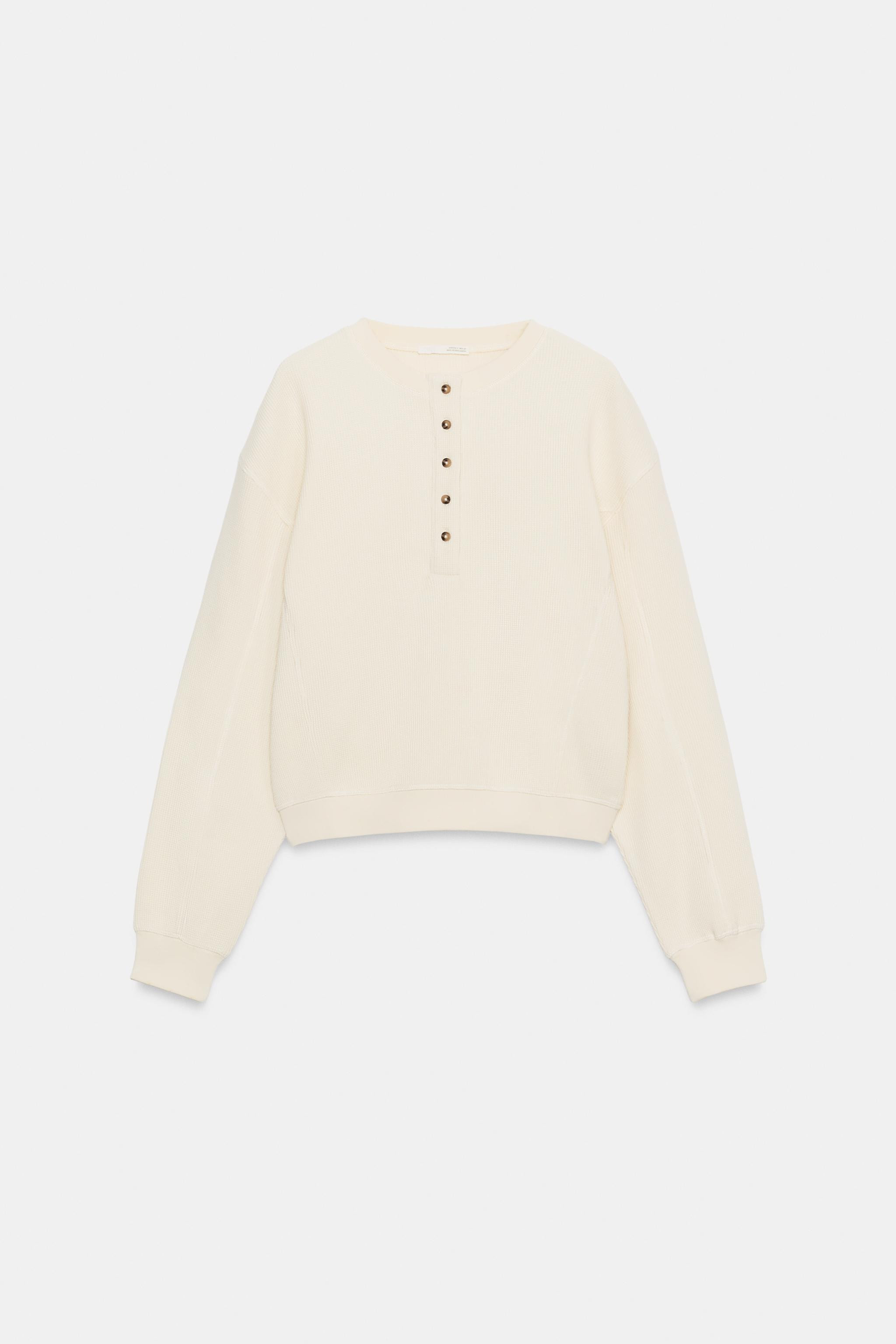 COTTON WAFFLE JUMPER | Zara US