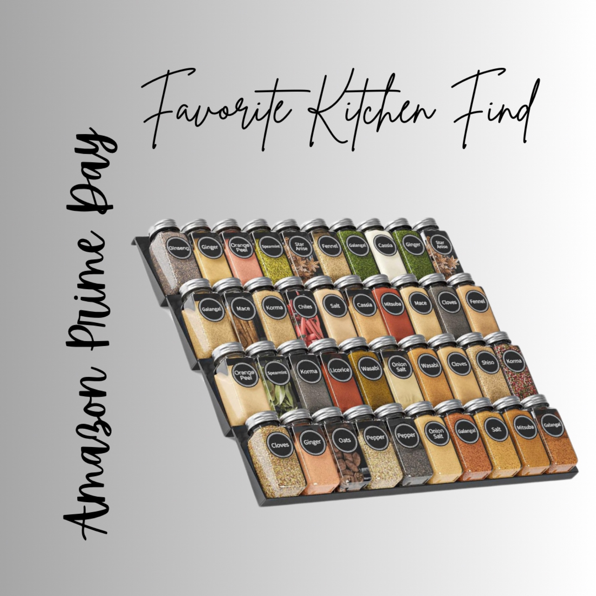 This is absolutely my most favorite kitchen find from @Amazon
It makes me happy every time I open my spice drawer. 🤍🤍🤍

It’s currently part of the #PrimeDay #Deals and is on sale for 23% off. Plus, #SpaceAid is offering an additional %10 off all purchases making it a #LightningDeal 

I have the 40 jar set and it fits perfectly in my drawer. Be sure to measure your drawer to ensure you purchase the right size. 🙌🏼

#KitchenFinds #KitchenMustHaves #AmazonFinds #SpiceDrawer #Organization