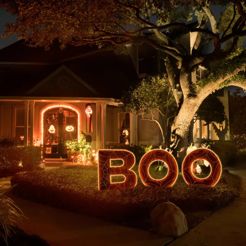 National Tree Company 47" Halloween BOO Sign with LED Light Strips & Reviews | Wayfair | Wayfair North America