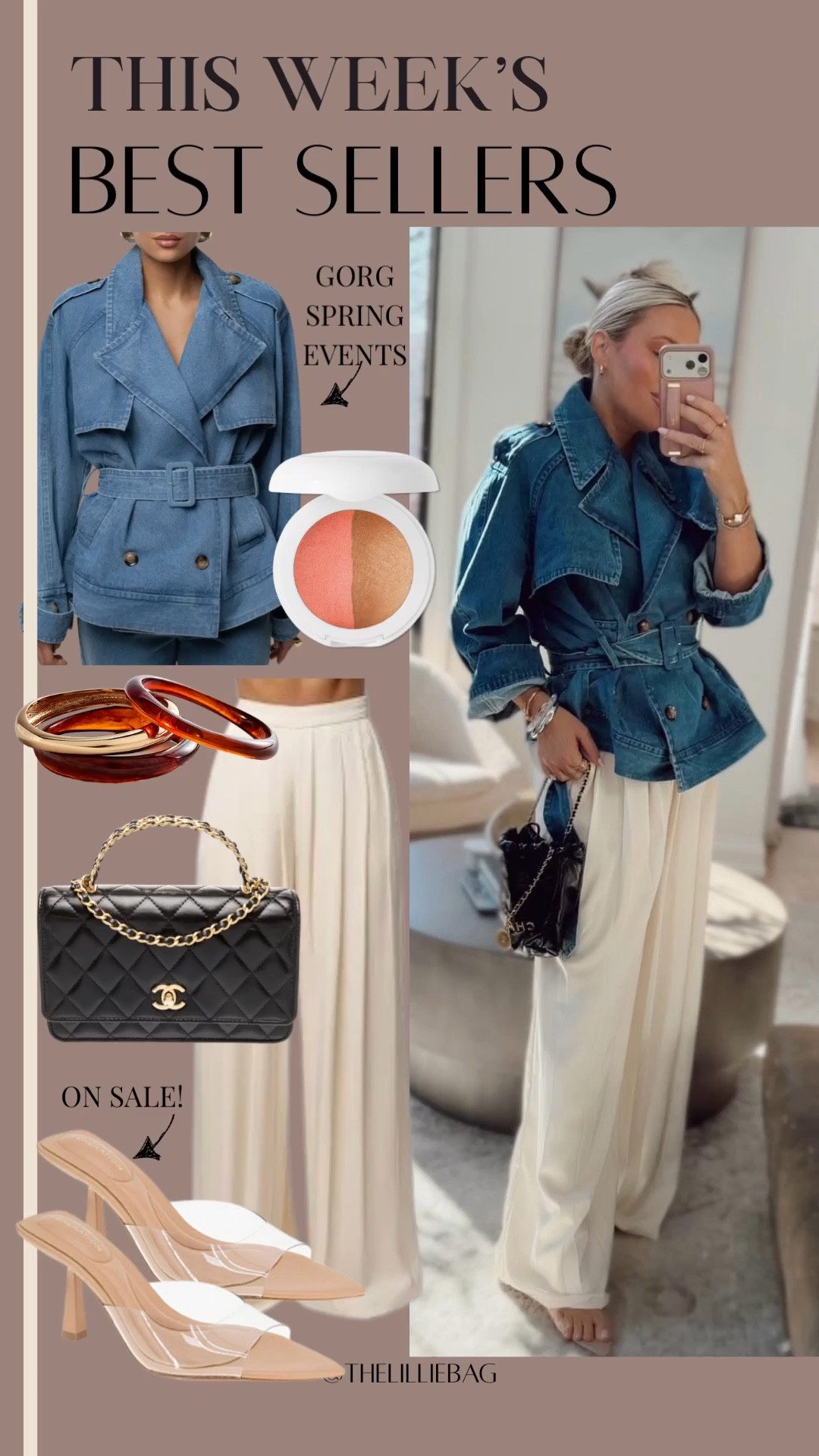 Obsessed with this outfit🤍🔥. The silhouette of these pants is so flattering and they’re under $90. They come in three colors and are such a good elevated everyday piece. I’m wearing a medium in the pants and S/M in the denim blazer jacket.
Think showers, graduations, brunch, date night- so good! 🤍🤍🤍

Spring outfits. Denim wrap coat. High collar. White pants. Dressy. Easter. Graduation. 

#LTKootd #LTKSeasonal