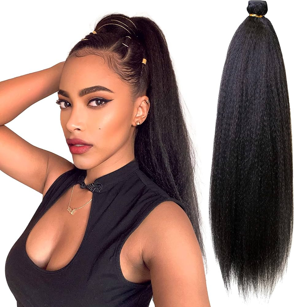 Darling Kinky Straight Ponytail Hair Extension 1X (1 Pack, 1X per Pack), Wrap-Around Pony, Natura... | Amazon (US)