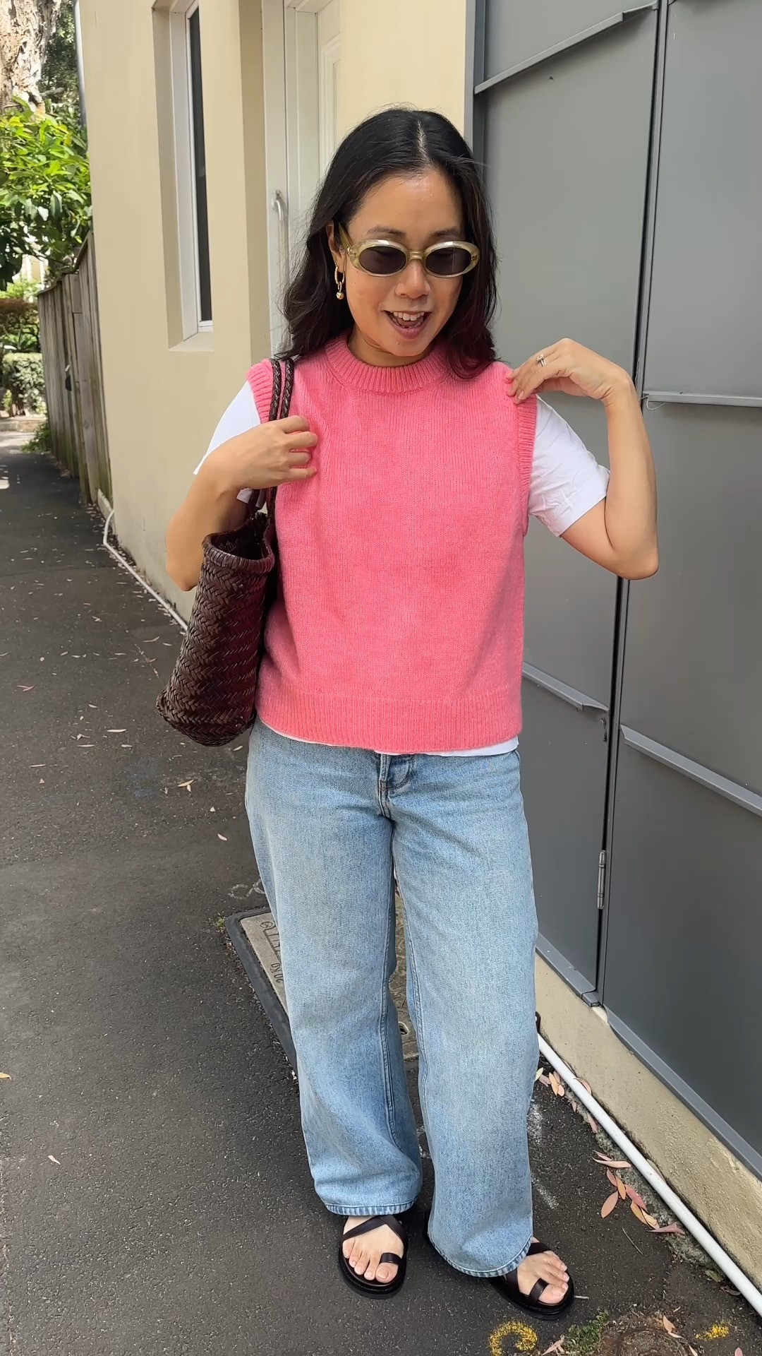 Size S in my vest and white tee, size 26 in my jeans, sandals, bag and sunnies linked too!  

 #LTKaustralia #LTKstyletip #LTKpetite