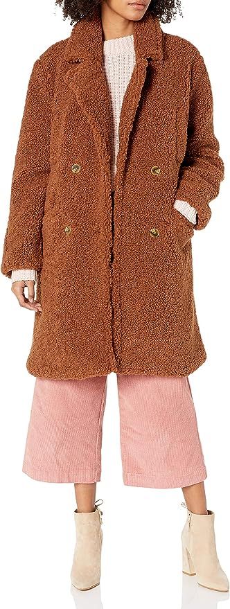 ASTR the label Women's Freddie Faux Fur Teddy Long Coat | Amazon (US)