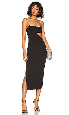 Lovers and Friends Charlotte Midi Dress in Black from Revolve.com | Revolve Clothing (Global)