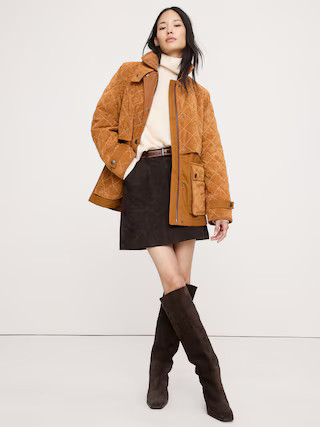 Quilted Chenille & Canvas Field Jacket | Banana Republic (US)