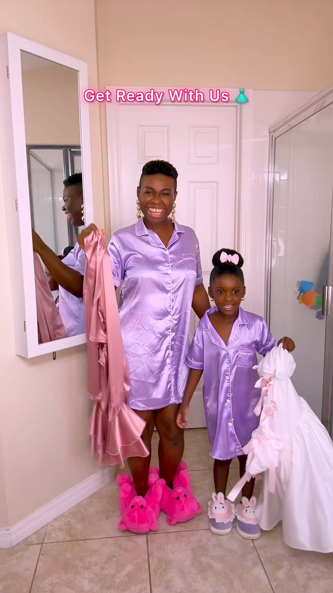 ✨ Mother–Daughter GRWM Alert!
From our cozy matching satin sleepwear to our pink color coordinated twinning dresses… join Talia and I as we get ready for a sweet mommy–daughter dinner date! 💗🥰

We love creating special moments together, and matching outfits makes it even more magical.
If you love mother–daughter content, twinning fits, and wholesome family vibes — welcome to our world! 💕

👗✨ Shop our Outfits 👇:
Sleepwear – Satin matching nightshirts
Dresses – Pink flared satin dress (mom) + White & pink bow dress (daughter)

Subscribe for more: @momandtee 💛

📍 Florida Mom & Daughter Lifestyle
🎀 Fashion | GRWM | Family Moments


#LTKKids #LTKgrwm #LTKootd