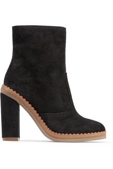 Scalloped suede ankle boots | NET-A-PORTER (UK & EU)