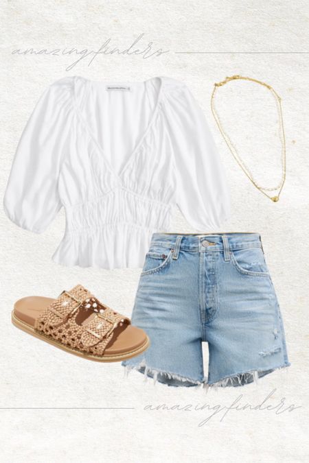 Summer outfit idea! Denim shorts. Buckle sandals 

#LTKSeasonal #LTKStyleTip #LTKFindsUnder50