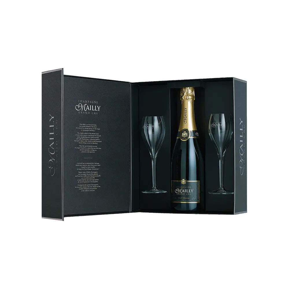 Mailly Grand Cru Champagne Gift with 2 Glasses | Total Wine