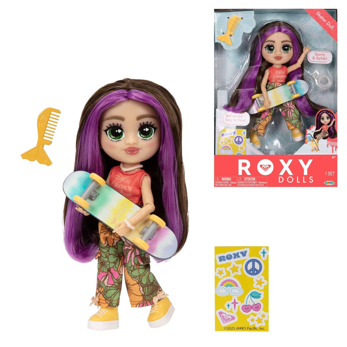 ROXY 7" Skateboarding Core Fashion Doll | Target