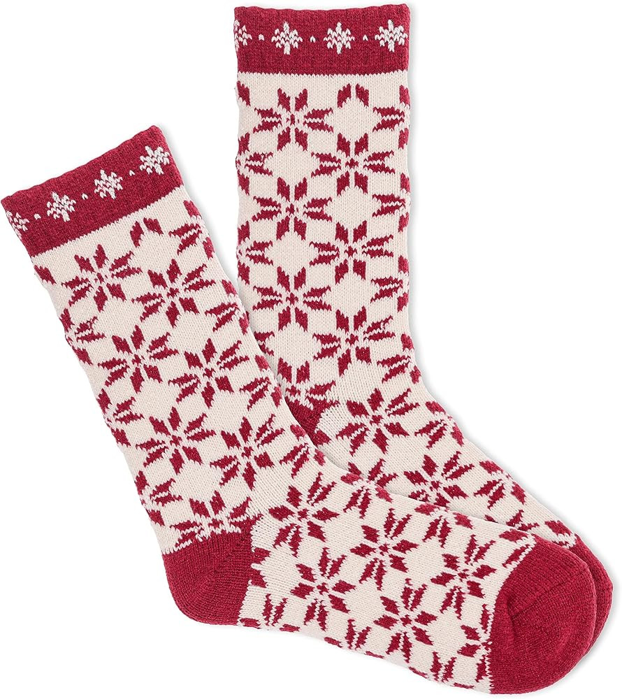 K. Bell Socks Women's Boot Crew, Nordic Snowflake (Oatmeal Heather), 4-10 | Amazon (US)