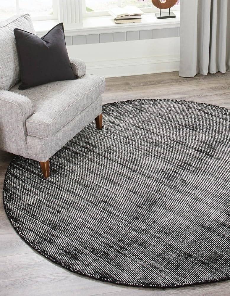 Unique Loom English Manor Collection Area Rug - Farmhouse (4' 1" Round, Blackberry/ Ivory) | Amazon (US)