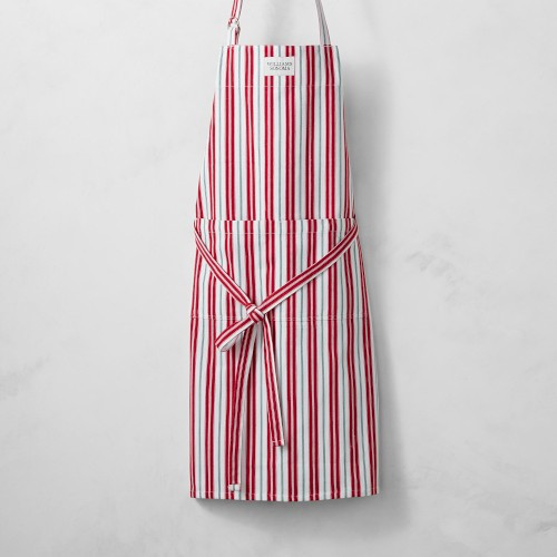 Williams Sonoma Classic Stripe Apron, Red & Green, Logo | Williams-Sonoma