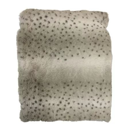 Cuddle Duds Faux Fur Snow Leopard Plush Throw Blanket, 50"" x 60 | Walmart (US)