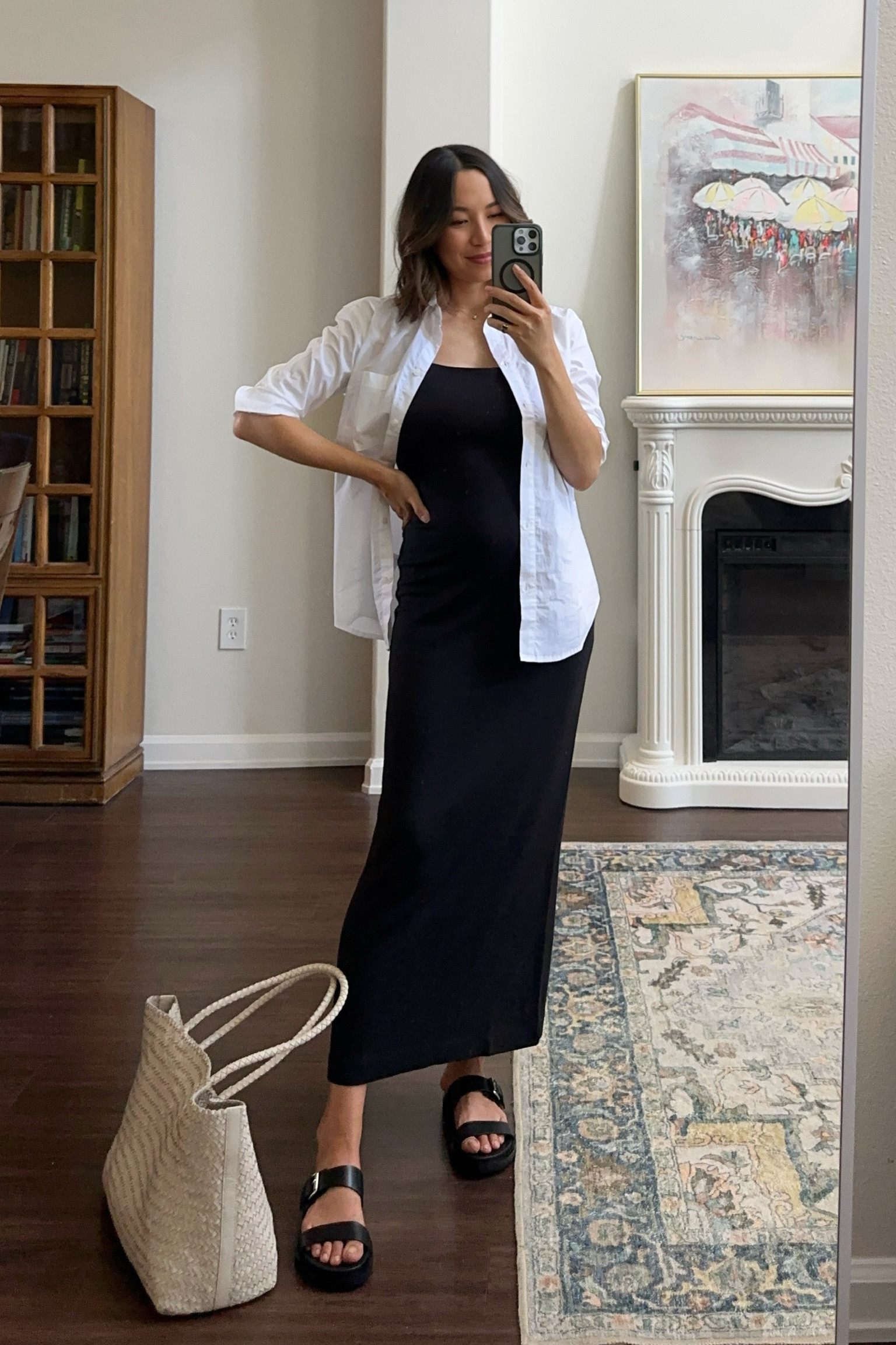 Summer outfit / bump friendly

Jcrew Button down xs 
Madewell Tank dress small
Madewell sandals tts on sale! 

#LTKSaleAlert #LTKBump