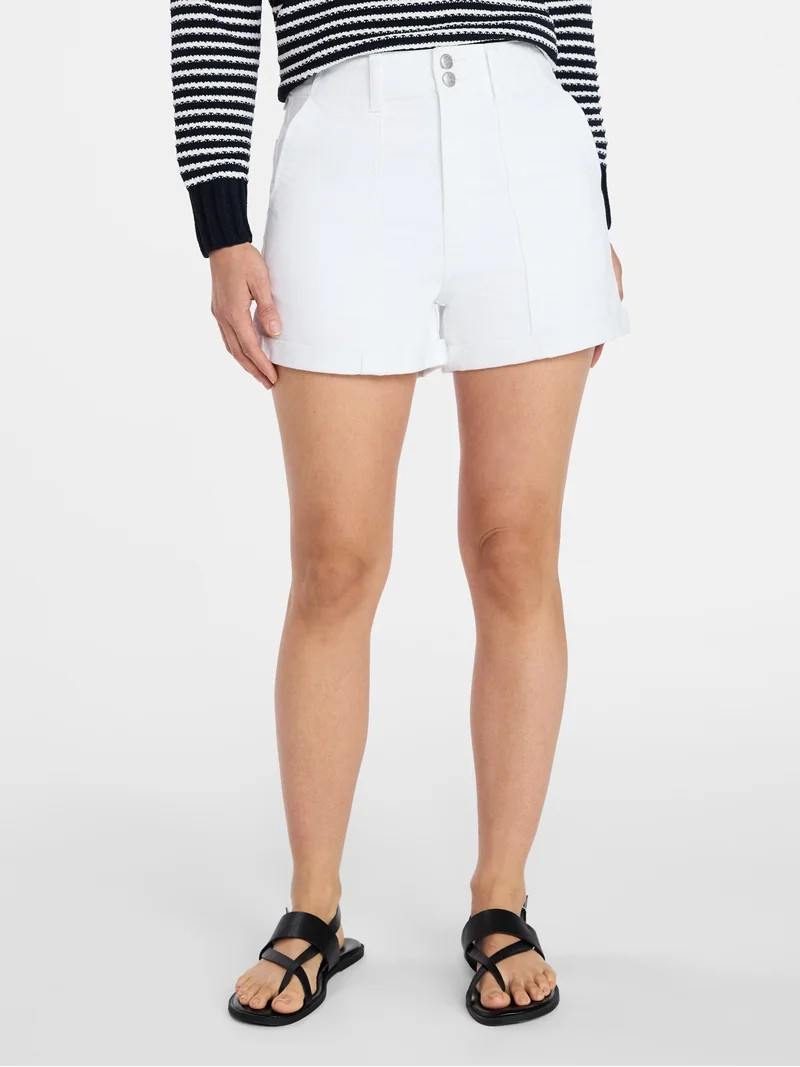 Time and Tru Women's High Rise Utility Shorts, 3.5" Inseam, Sizes 0-22 | Walmart (US)